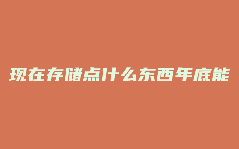 现在存储点什么东西年底能涨价呢