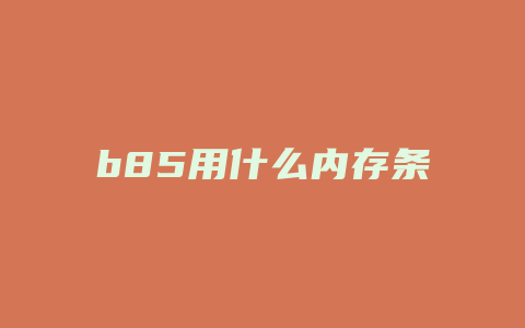 b85用什么内存条