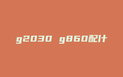 g2030 g860配什么主板