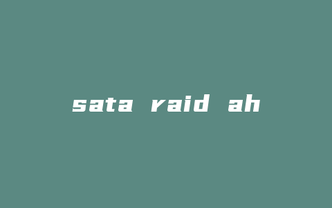 sata raid ahci什么意思