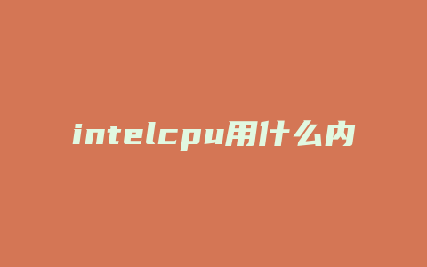 intelcpu用什么内存条