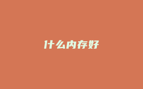 什么内存好