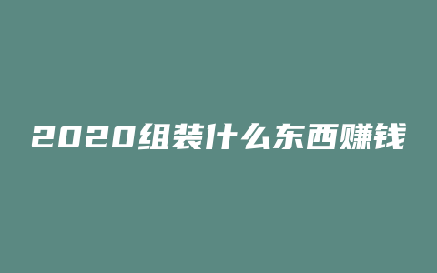 2020组装什么东西赚钱